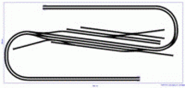 Roco H0 ohne Bettung Gleisplan 440 X 200 cm